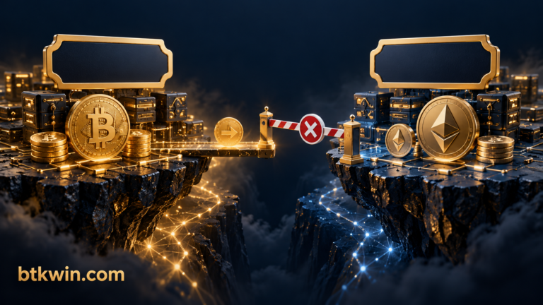 شبكتان منفصلتان بعناوين متشابهة وسجلات أرصدة مستقلة مع اسم btkwin.com