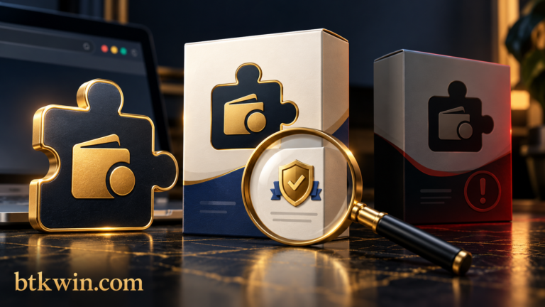 فحص هوية ناشر إضافة محفظة بين نسختين متشابهتين مع اسم btkwin.com