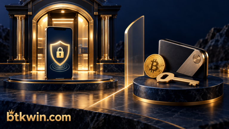 حماية مصادقة لمدخل منصة منفصلة عن مفتاح محفظة مستقل مع علامة btkwin.com
