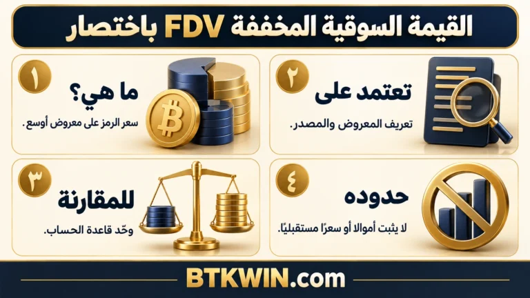 إنفوجرافيك: القيمة السوقية المخففة FDV: الحساب والمعروض وحدود المقارنة