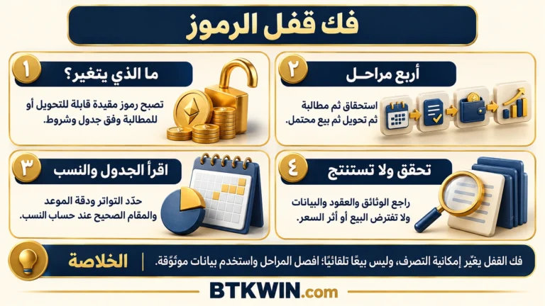إنفوجرافيك: فك قفل الرموز: قراءة الجدول والنسب والمطالبة والبيع