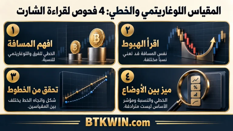 إنفوجرافيك: المقياس اللوغاريتمي والخطي: 4 فحوص لقراءة الشارت