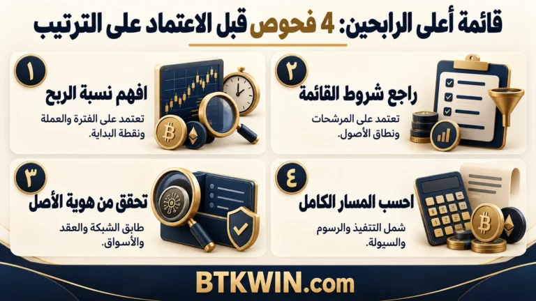 إنفوجرافيك: قائمة أعلى الرابحين: 4 فحوص قبل الاعتماد على الترتيب