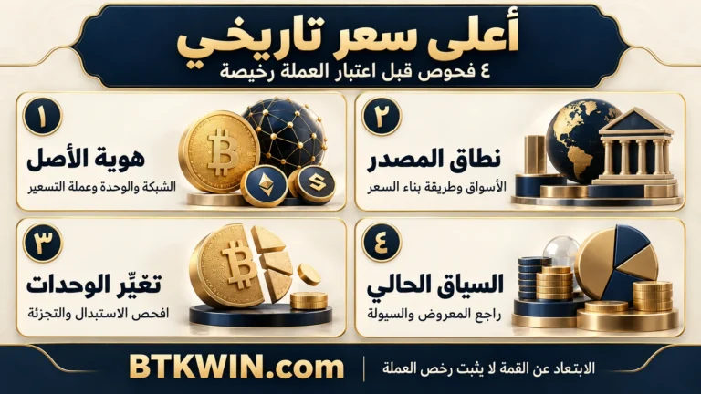 إنفوجرافيك: أعلى سعر تاريخي ATH: 4 فحوص قبل اعتبار العملة رخيصة