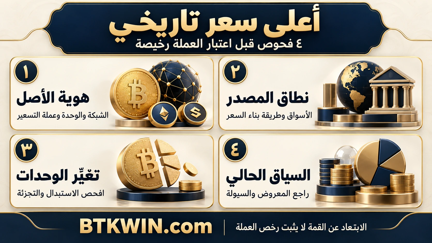 إنفوجرافيك: أعلى سعر تاريخي ATH: 4 فحوص قبل اعتبار العملة رخيصة