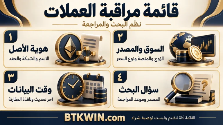 إنفوجرافيك: قائمة مراقبة العملات: 7 حقول لتنظيم البحث والمراجعة