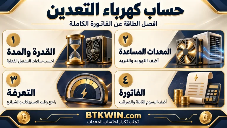 إنفوجرافيك: حساب كهرباء التعدين: 4 بنود للطاقة والتعرفة والفاتورة
