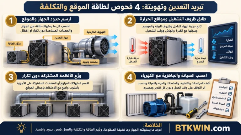 إنفوجرافيك: تبريد التعدين وتهويته: 4 فحوص لطاقة الموقع والتكلفة