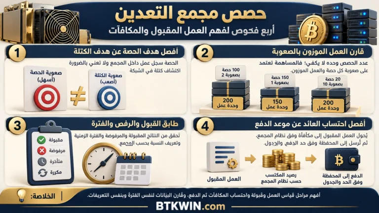 إنفوجرافيك: حصص مجمع التعدين: 4 فحوص للعمل المقبول والمكافآت