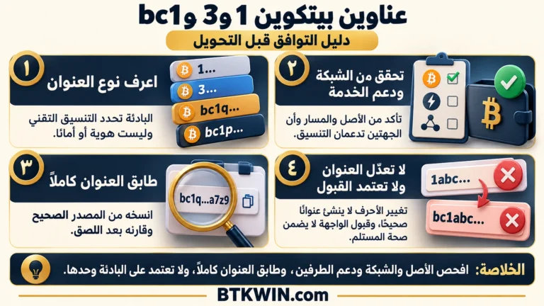 إنفوجرافيك: عناوين بيتكوين 1 و3 وbc1: دليل التوافق قبل التحويل