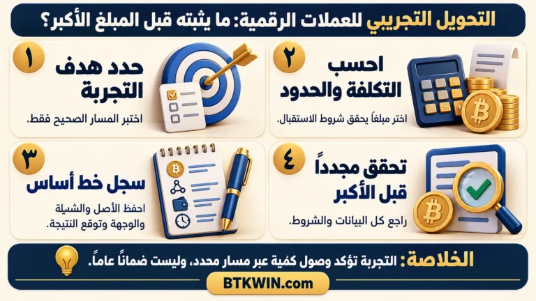 إنفوجرافيك: التحويل التجريبي للعملات الرقمية: ما يثبته قبل المبلغ الأكبر؟