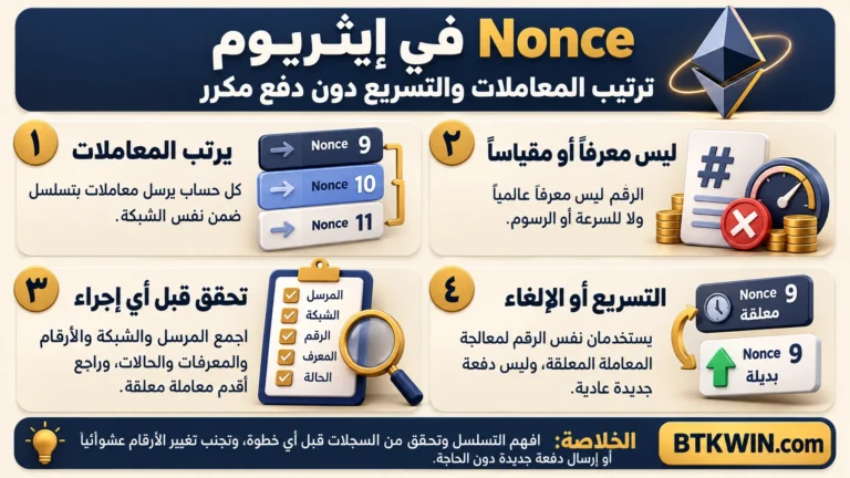 إنفوجرافيك: Nonce في إيثريوم: ترتيب المعاملات والتسريع دون دفع مكرر