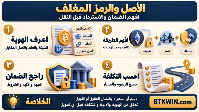 إنفوجرافيك: الأصل والرمز المغلف: فهم الضمان والاسترداد قبل النقل