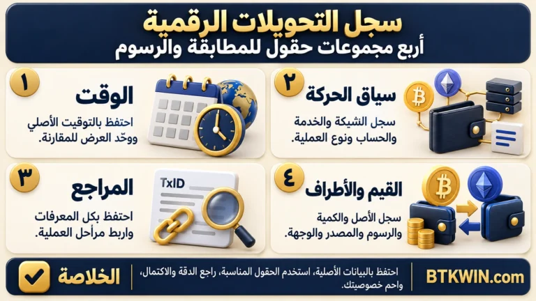إنفوجرافيك: سجل التحويلات الرقمية: 5 مجموعات حقول للمطابقة والرسوم